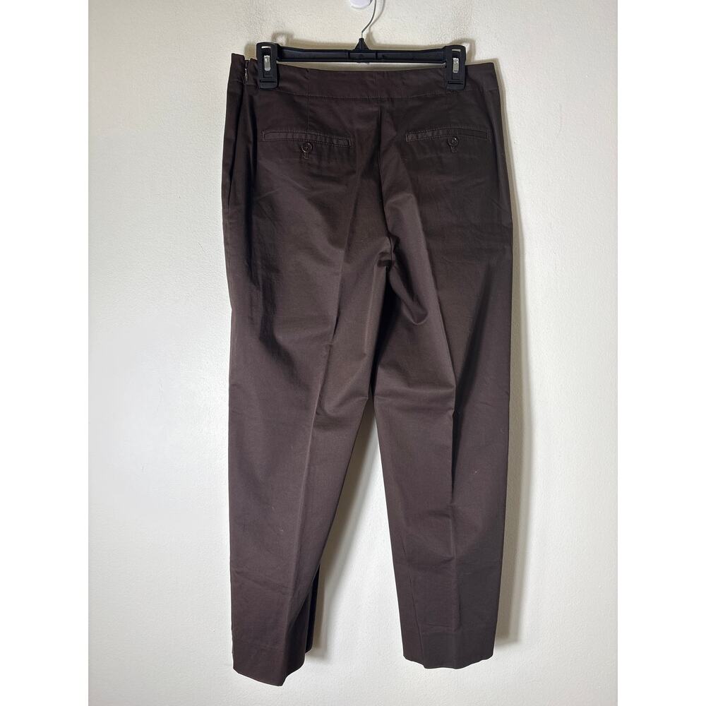 Talbots Dark Brown Straight Leg Dress Pants Sz 6 - Picture 2 of 3
